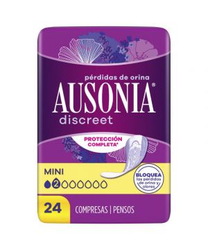 Compresa Ausonia Discreet Mini 24 Unidades