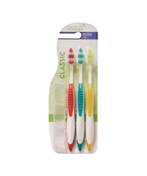 Cepillo Dental Centra Line Pharma Bimaterial Duro Pack 3 Un