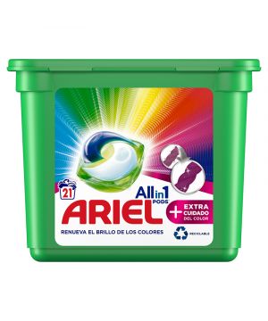 Detergente Ariel Todo En 1 Color 19 Capsulas