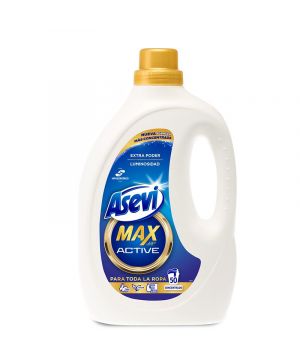 Detergente Asevi Liquido Max Active 50 Lavados.