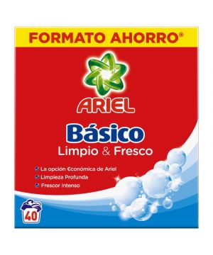 Detergente Ariel Basico Polvo 40 Lv.