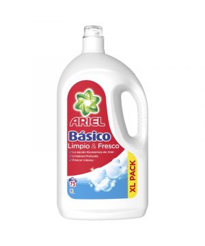 Detergente Ariel Basico Liquido 75 Ds.