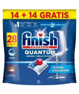 Detergente Finish Quantum 14+14 Pastillas