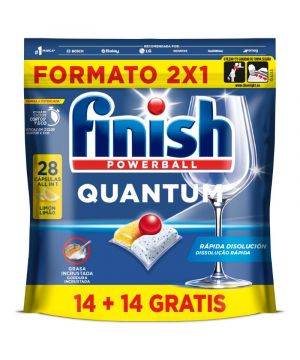 Detergente Finish Quantum Limon 14+14 Pastillas