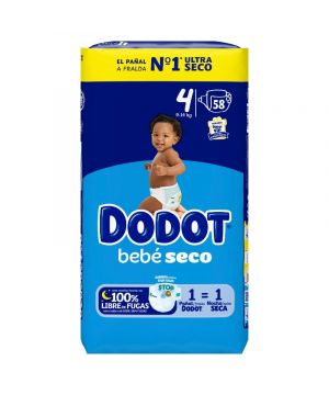 Pañal Dodot T-4 (9-14Kg),58 Unds