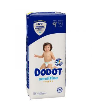 PaÑal Dodot Sensitive T-4 (9-14 Kg), 48 Unds