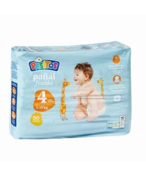Pañal Pasitos Talla 4 9-15 Kilos 50 Unds