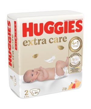 Pañal Huggies Extra Care Talla 2 (3-6 Kilos) 24 Unds