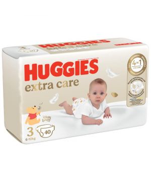 Pañal Huggies Extra Care Talla 3 (6-10 Kilos) 40 Unds