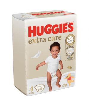 Pañal Huggies Extra Care Talla 4 (8-16 Kilos) 33 Unds