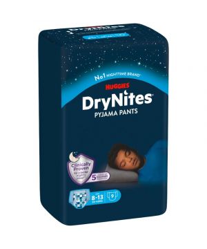 DRYNITES NIÑOS 8-13 AÑOS PAQUETE 9 UNDS