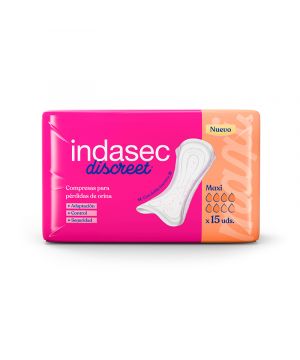 Absorbente Indasec Discreet Maxi 15 Unds