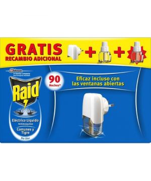 INSEC.RAID ELECTRICO 1 APARATO + 2 RECAMBIOS