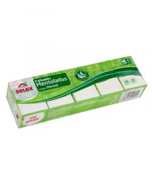 Pañuelo Selex Mentolado 4 Capas 10 Unds. Pack 10 Unds.