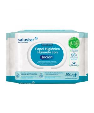 Papel Higienico Salustar Humedo Con Tapa 100 Unidades