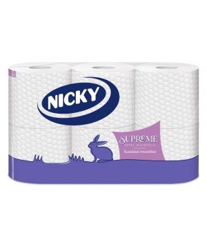 Papel Higienico Nicky Supreme 3 Capas 6 Rollos