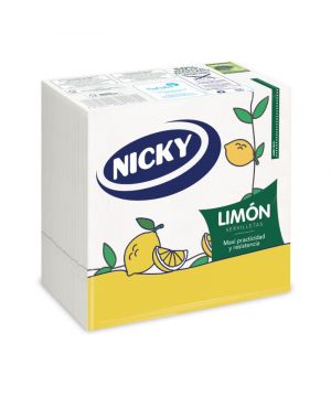 Servilleta Nicky Limon 33X33 2 Capas 65 Unidades