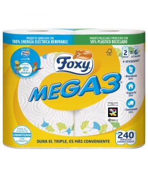 Rollo Cocina Foxy Mega3 2 Capas 2 Rollos