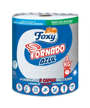 Rollo Cocina Foxy 3 Capas Tornado Azul