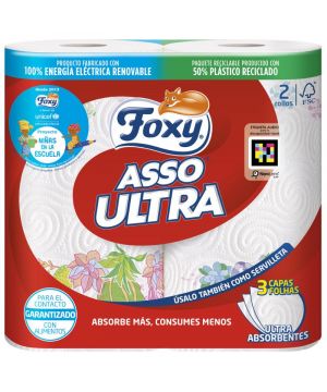 Rollo Cocina Foxy 3 Capas Asso Ultra 2 Unidades