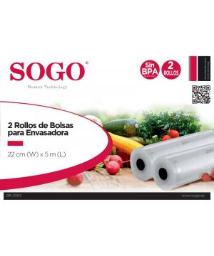 Bolsas Envasadora Sogo 22 Cm X 5 M Pack 2 Unds