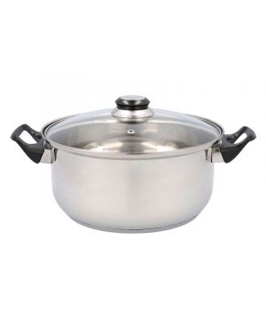 Cacerola Habitat Alum Inox C/Tapa 24 Cm. Qd