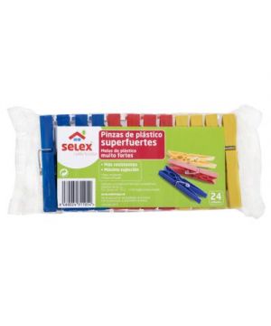 Pinzas Plastico Extrafuertes 12 Unds