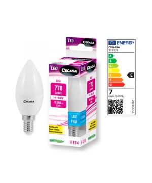 Lampara Cegasa Led Vela 7W E14 6500K Fria
