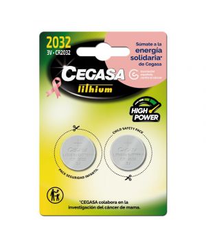 Pila Cegasa Litio Cr2032 3 V Pack 2 Und.